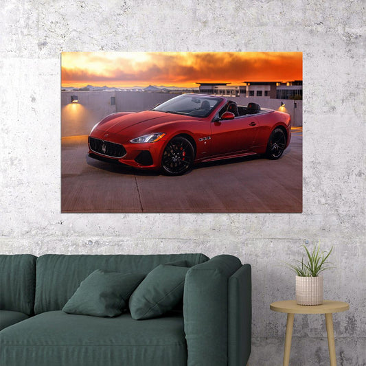 Maserati Gran Turismo Sport Convertible Poster Wall Art Print Home Wall Decor - xonomax