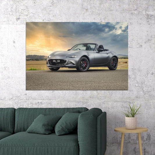 Mazda Mx-5 Gt Rs Cabriolet Sport Car Poster Wall Art Print Home Wall Decor - xonomax