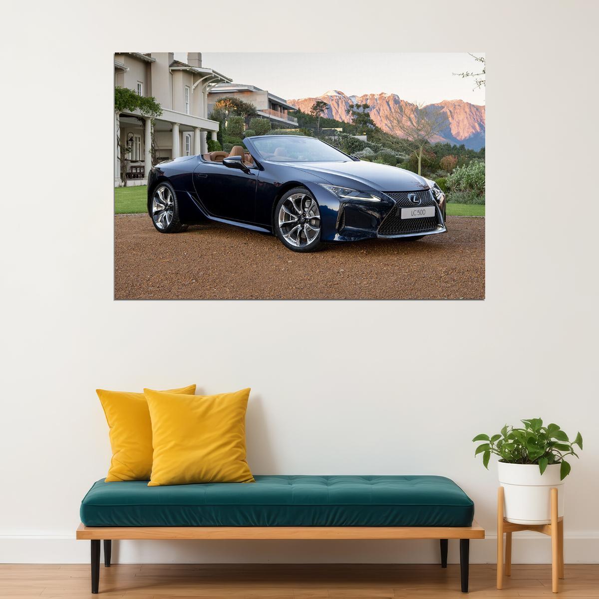 Lexus Lc 500 Convertible Poster Wall Art Print Home Wall Decor - xonomax