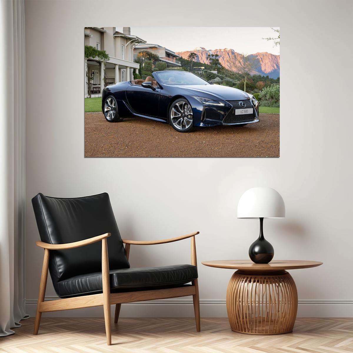 Lexus Lc 500 Convertible Poster Wall Art Print Home Wall Decor - xonomax