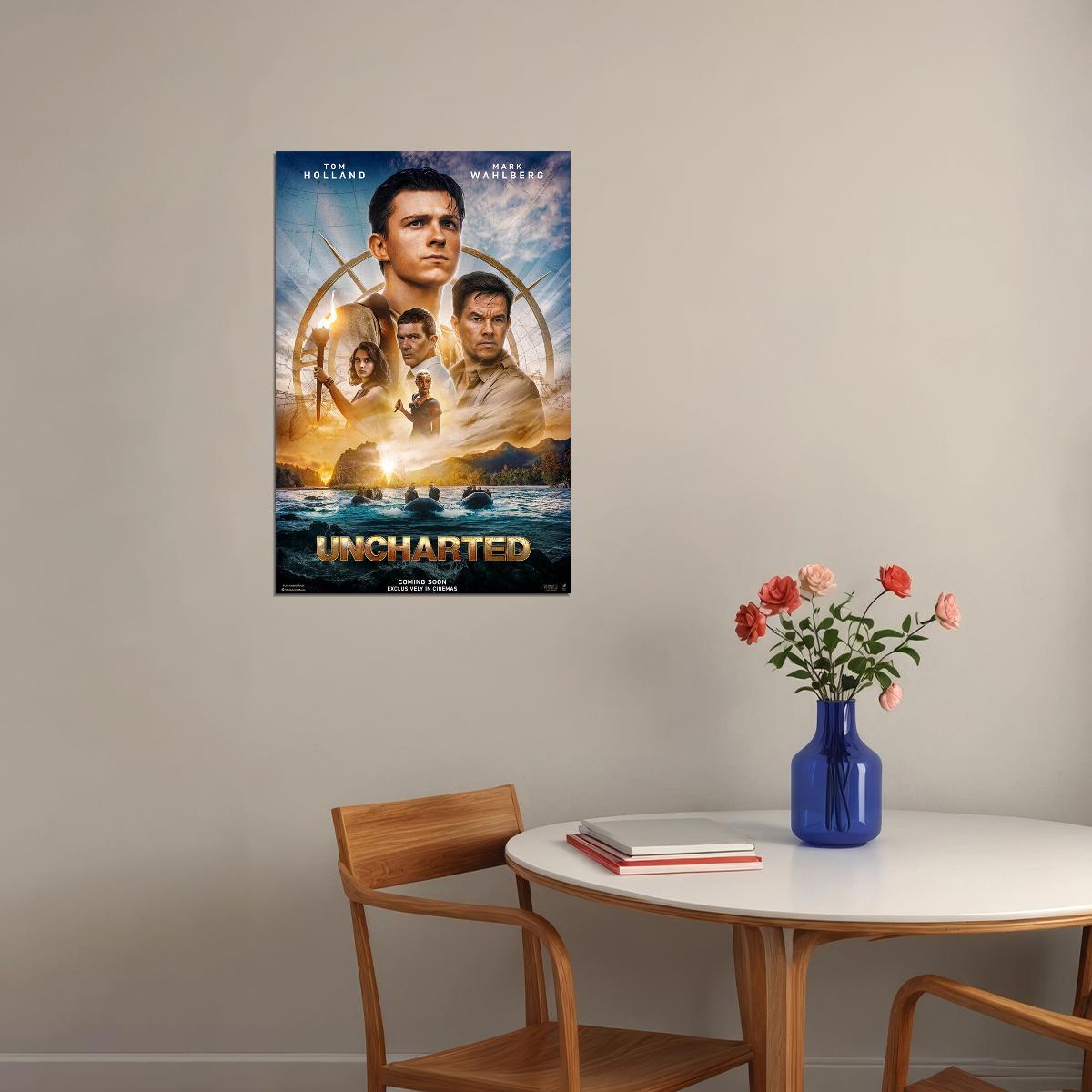 Uncharted Movie Excitement Adventure Action Poster Wall Art Print Home Wall Decor - xonomax