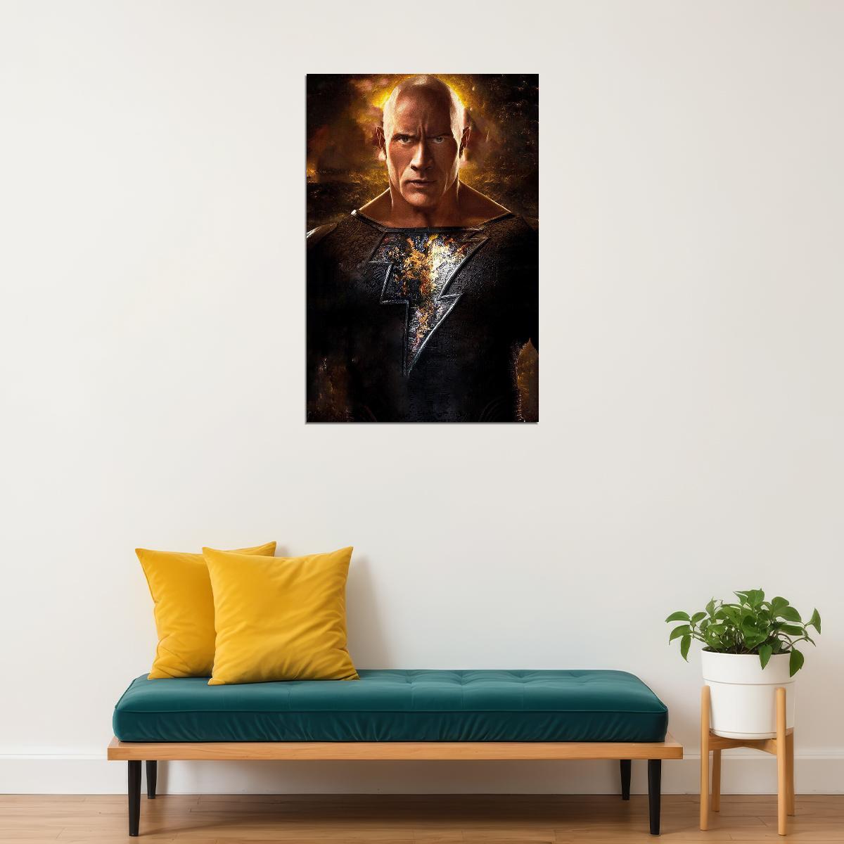 Black Adam Movie Fantasy Adventure Action Poster Wall Art Print Home Wall Decor - xonomax