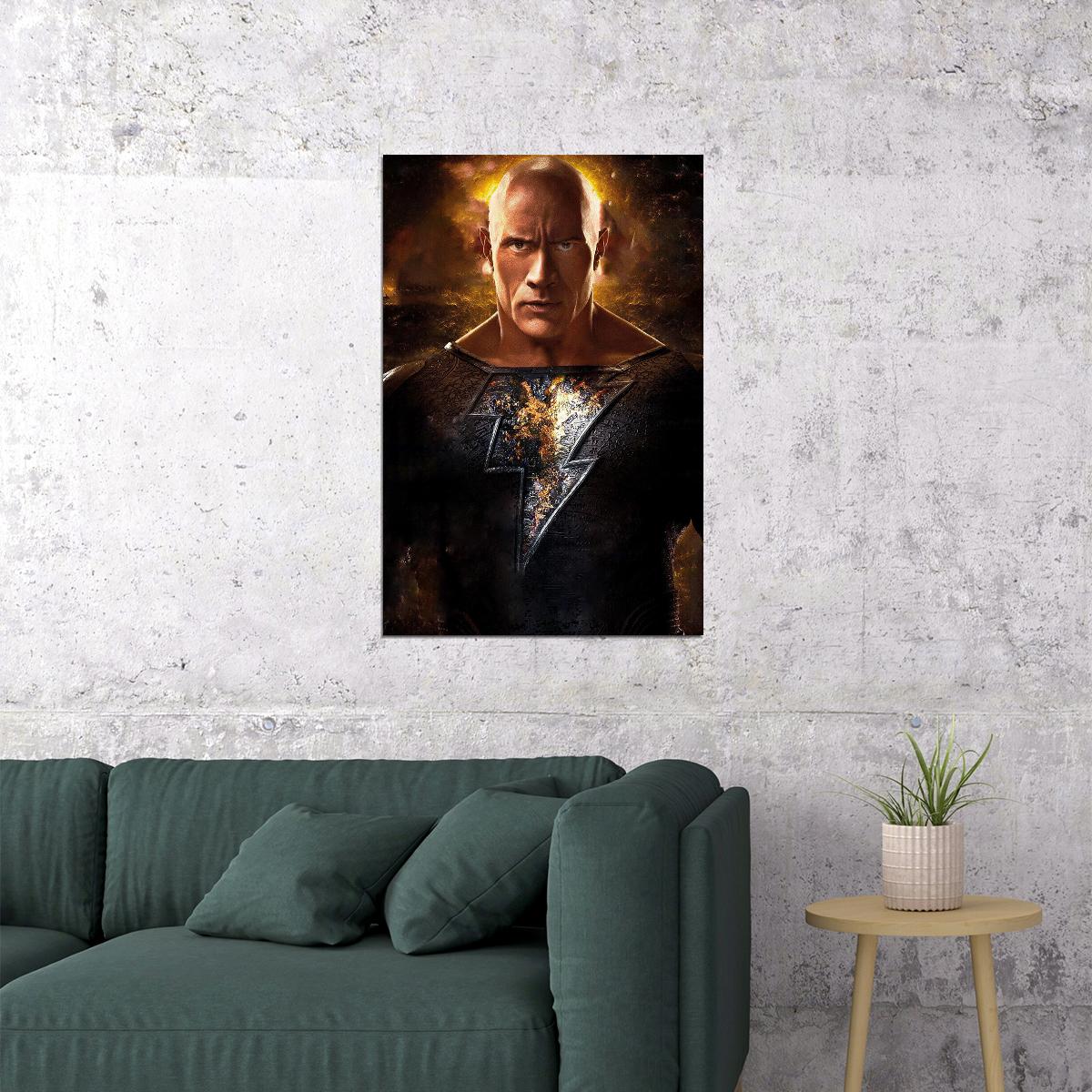 Black Adam Movie Fantasy Adventure Action Poster Wall Art Print Home Wall Decor - xonomax