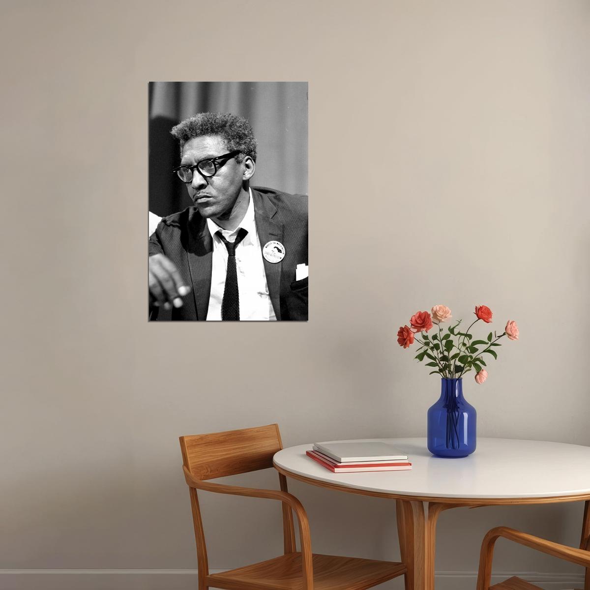 Bayard Rustin Speaking To Civil Rights Activists Poster Wall Art Print Home Wall Decor - xonomax