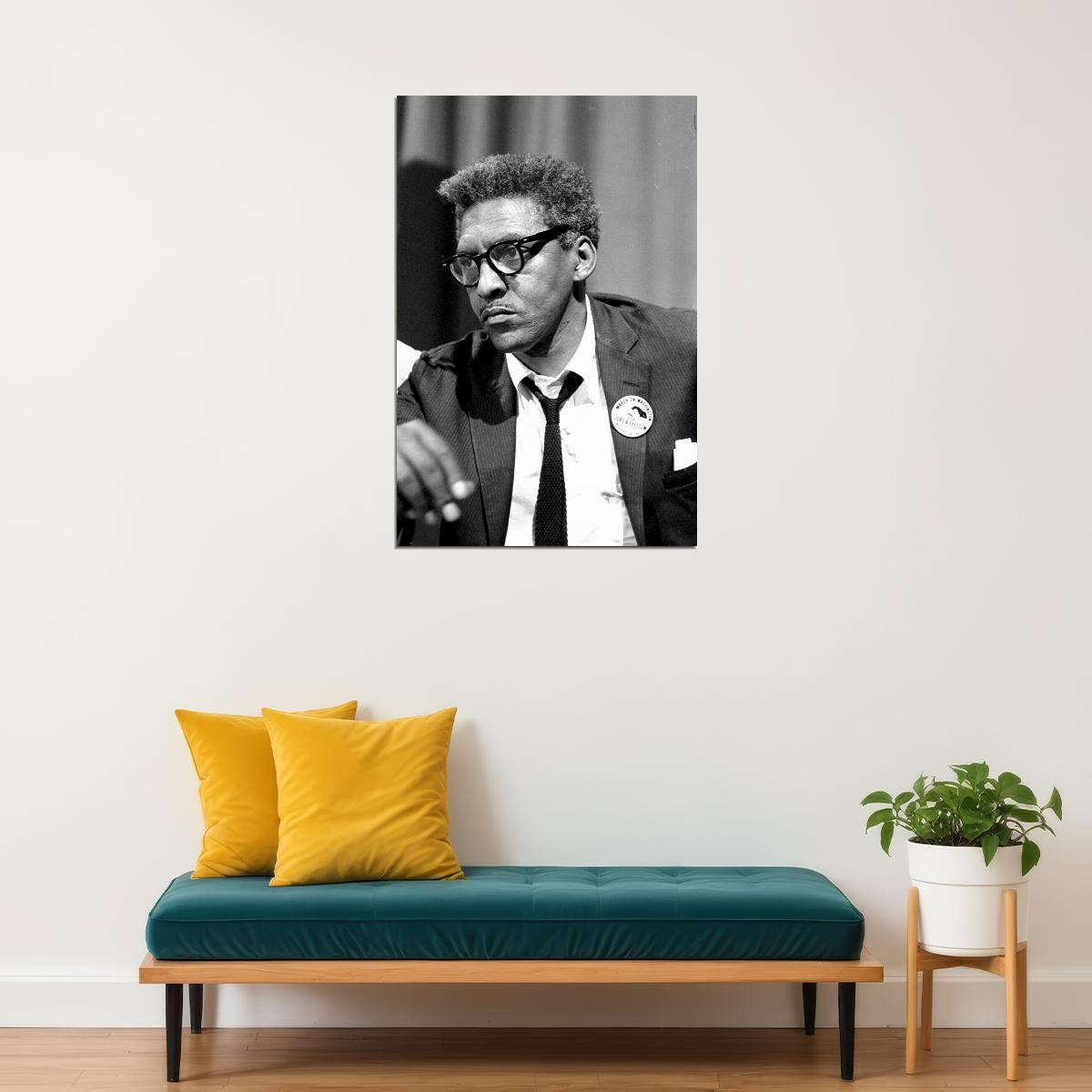 Bayard Rustin Speaking To Civil Rights Activists Poster Wall Art Print Home Wall Decor - xonomax
