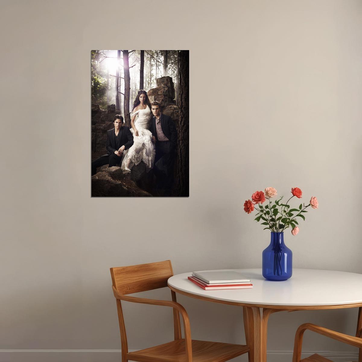 The Vampire Diaries Drama Horror Movie Poster Wall Art Print Home Wall Decor - xonomax