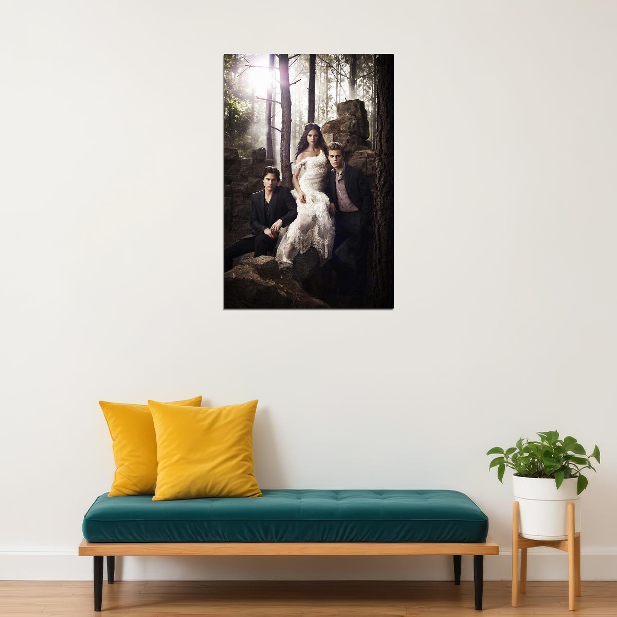 The Vampire Diaries Drama Horror Movie Poster Wall Art Print Home Wall Decor - xonomax