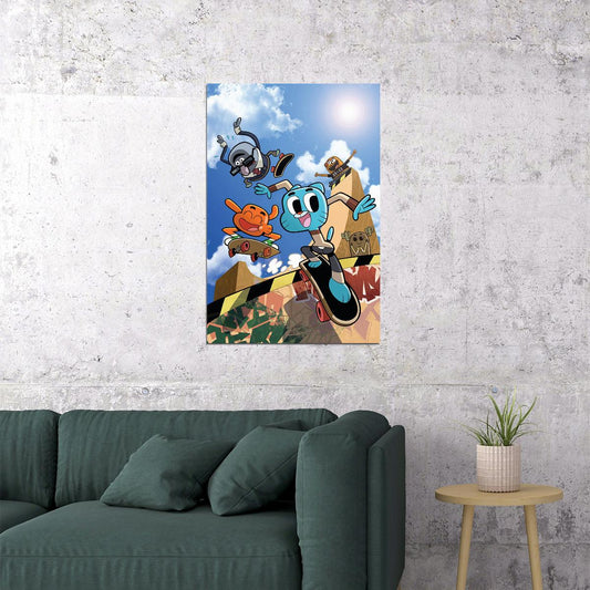 The Amazing World Of Gumball Movie Animation Poster Wall Art Print Home Wall Decor - xonomax