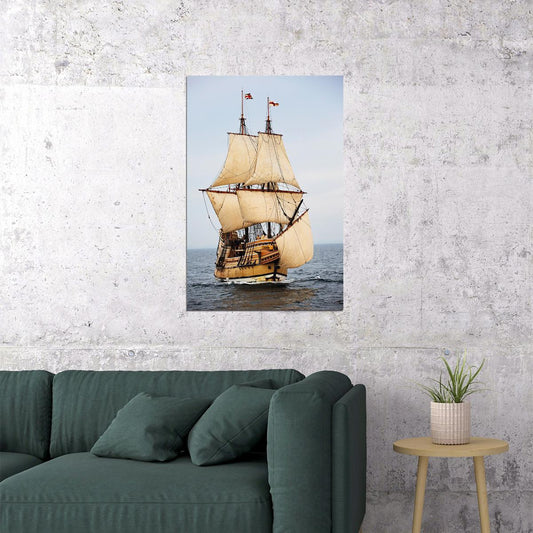 The Mayflower Transport Ship Poster Wall Art Print Home Wall Decor - xonomax