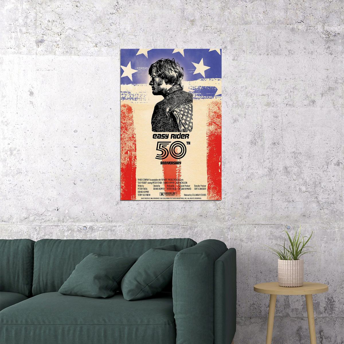 Easy Rider 1969 Classic Movie Poster Wall Art Print Home Wall Decor - xonomax