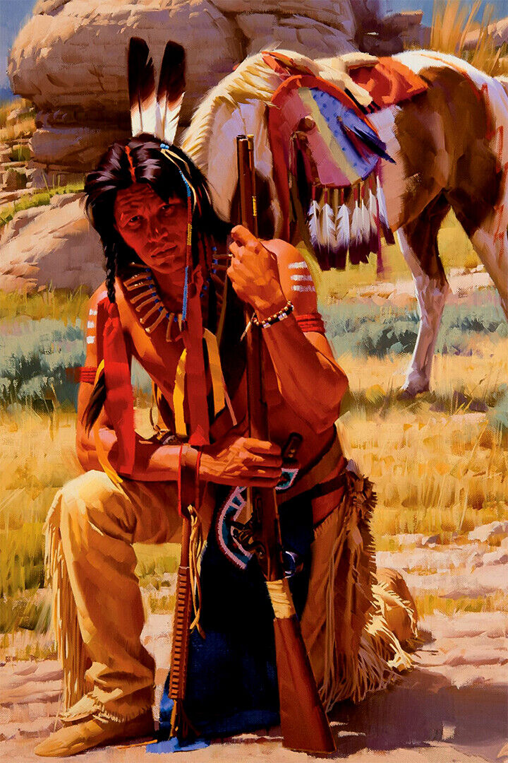 Native American In The Americas Poster Wall Art Print Home Wall Decor