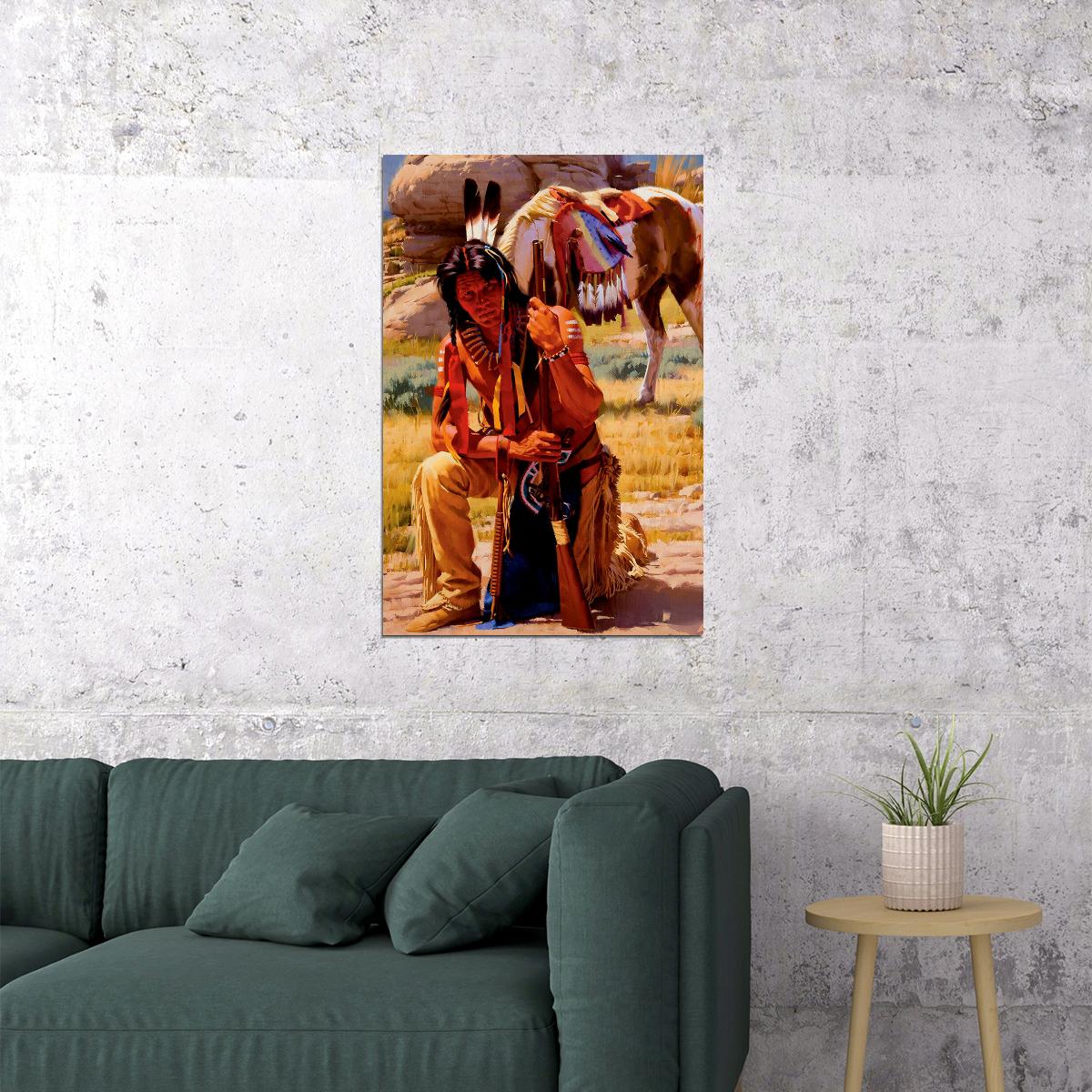 Native American In The Americas Poster Wall Art Print Home Wall Decor