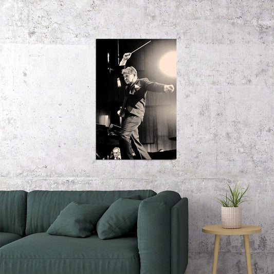 Leonard Bernstein Conducting Orchestra Poster Wall Art Print Home Wall Decor - xonomax