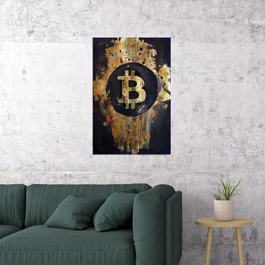 Bit Coin Currency Poster Wall Art Print Home Wall Decor - xonomax