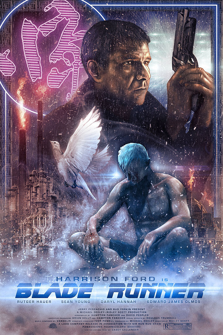 Blade Runner Harrison Ford Rutger Hauer Poster Wall Art Print Home Wall Decor - xonomax
