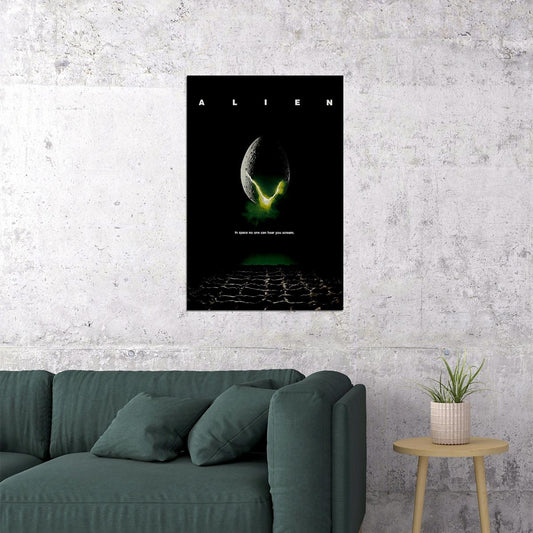 Alien No One Can Hear You Scream Movie Poster Wall Art Print Home Wall Decor - xonomax