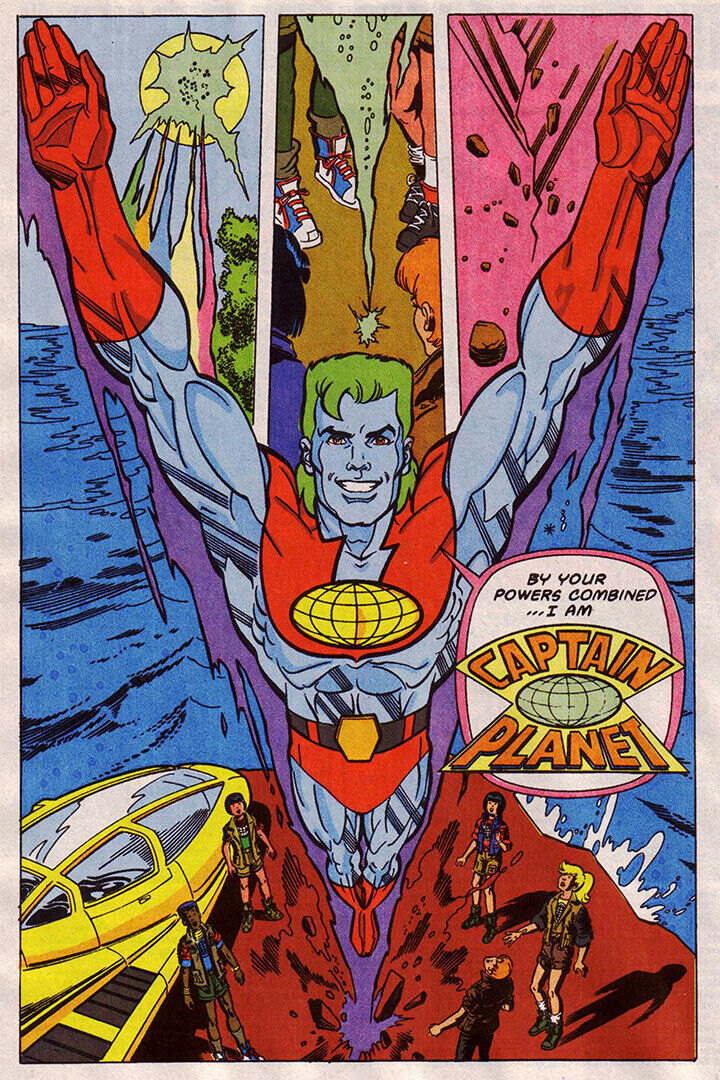 Captain Planet And The Planeteers Animated Tv Series Poster Wall Art Print Home Wall Decor - xonomax