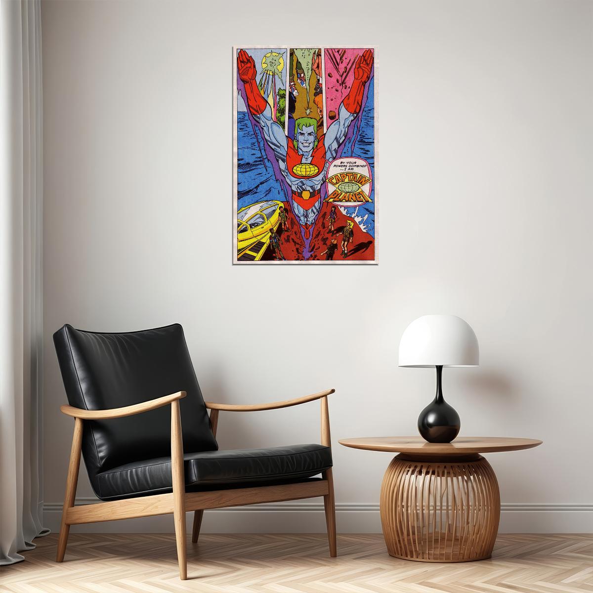 Captain Planet And The Planeteers Animated Tv Series Poster Wall Art Print Home Wall Decor - xonomax
