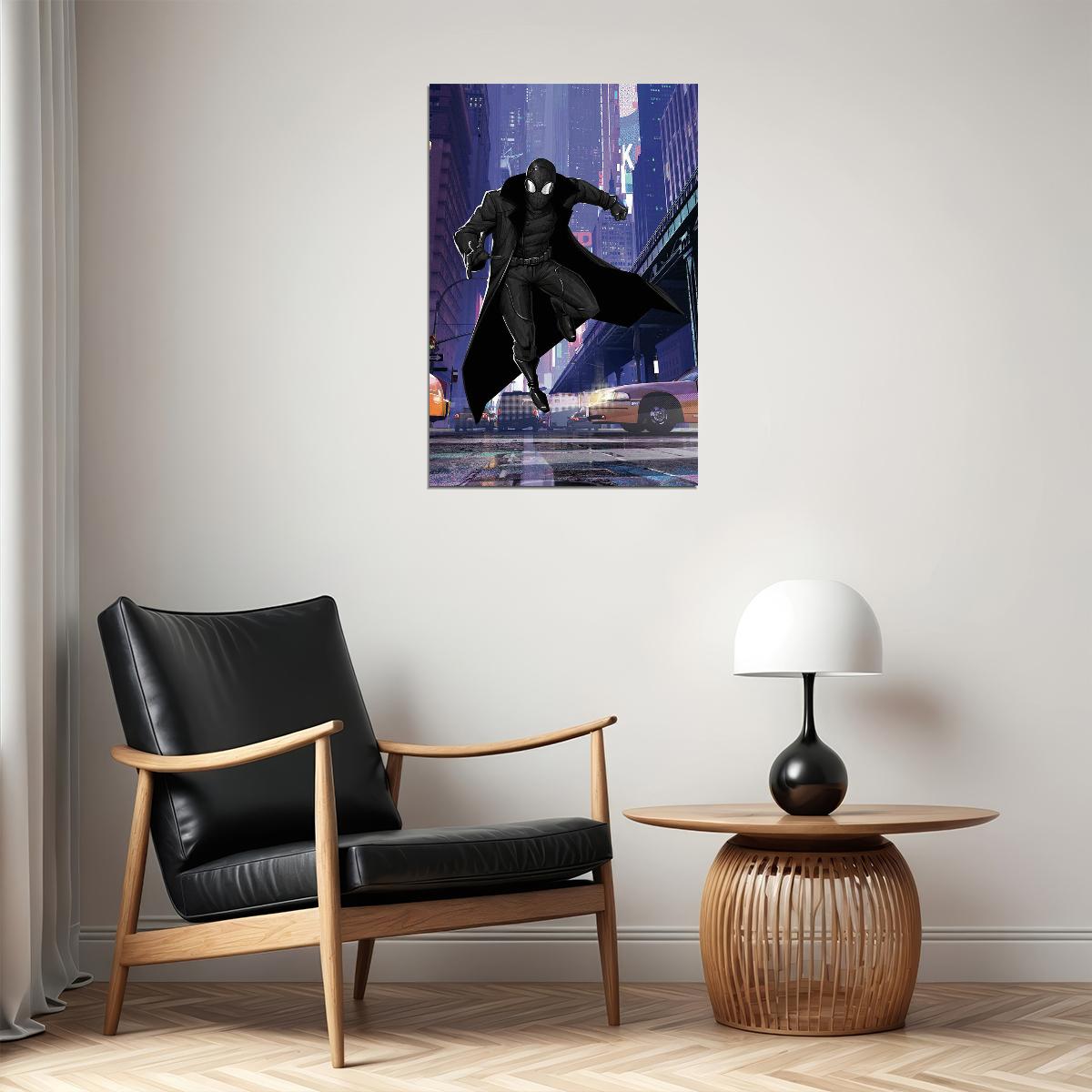 Spider-man Black Noir Into The Spider Verse Poster Wall Art Print Home Wall Decor - xonomax