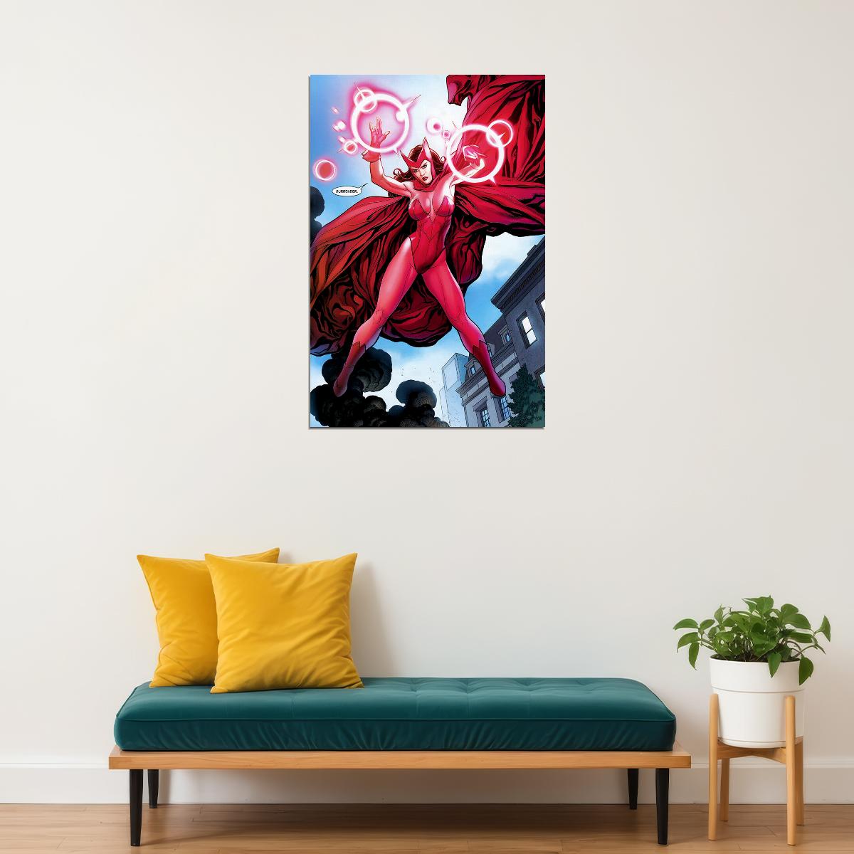 The Avengers Wonder Man Vision Scarlet Witch Poster Wall Art Print Home Wall Decor - xonomax