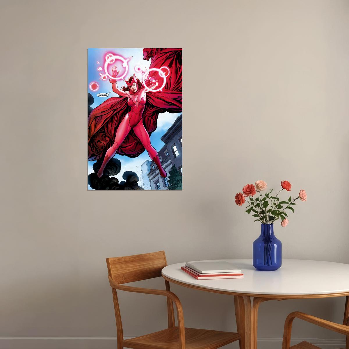 The Avengers Wonder Man Vision Scarlet Witch Poster Wall Art Print Home Wall Decor - xonomax