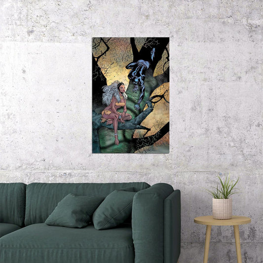 Black Panther And Storm Comic Book Poster Wall Art Print Home Wall Decor - xonomax