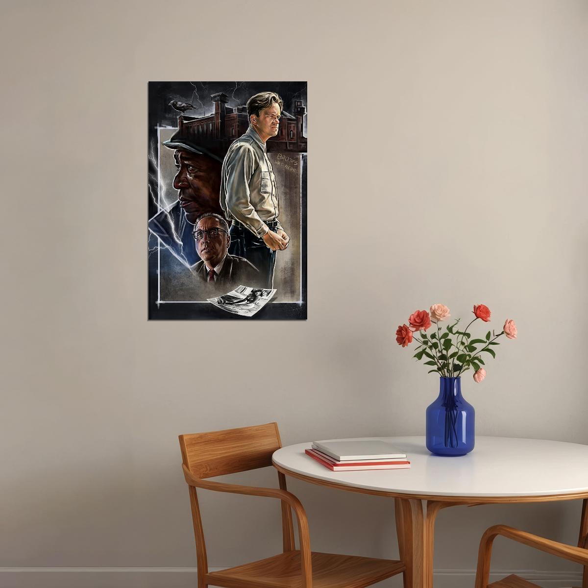 The Shawshank Redemption Drama Movie Poster Wall Art Print Home Wall Decor - xonomax