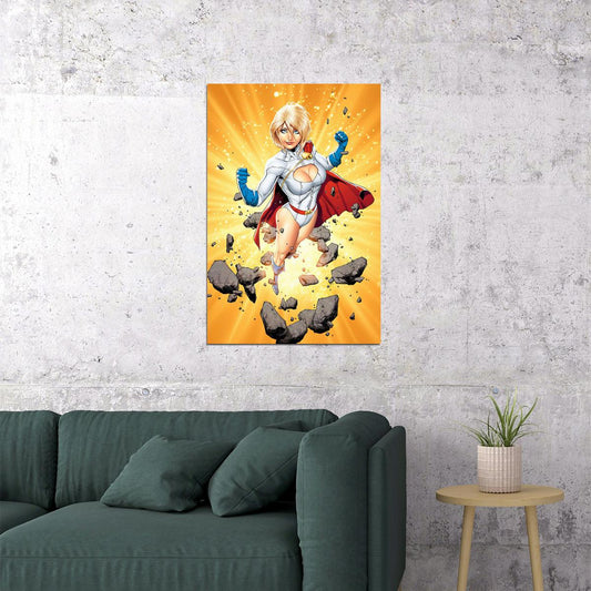 Power Girl Flying In The Sky Poster Wall Art Print Home Wall Decor - xonomax