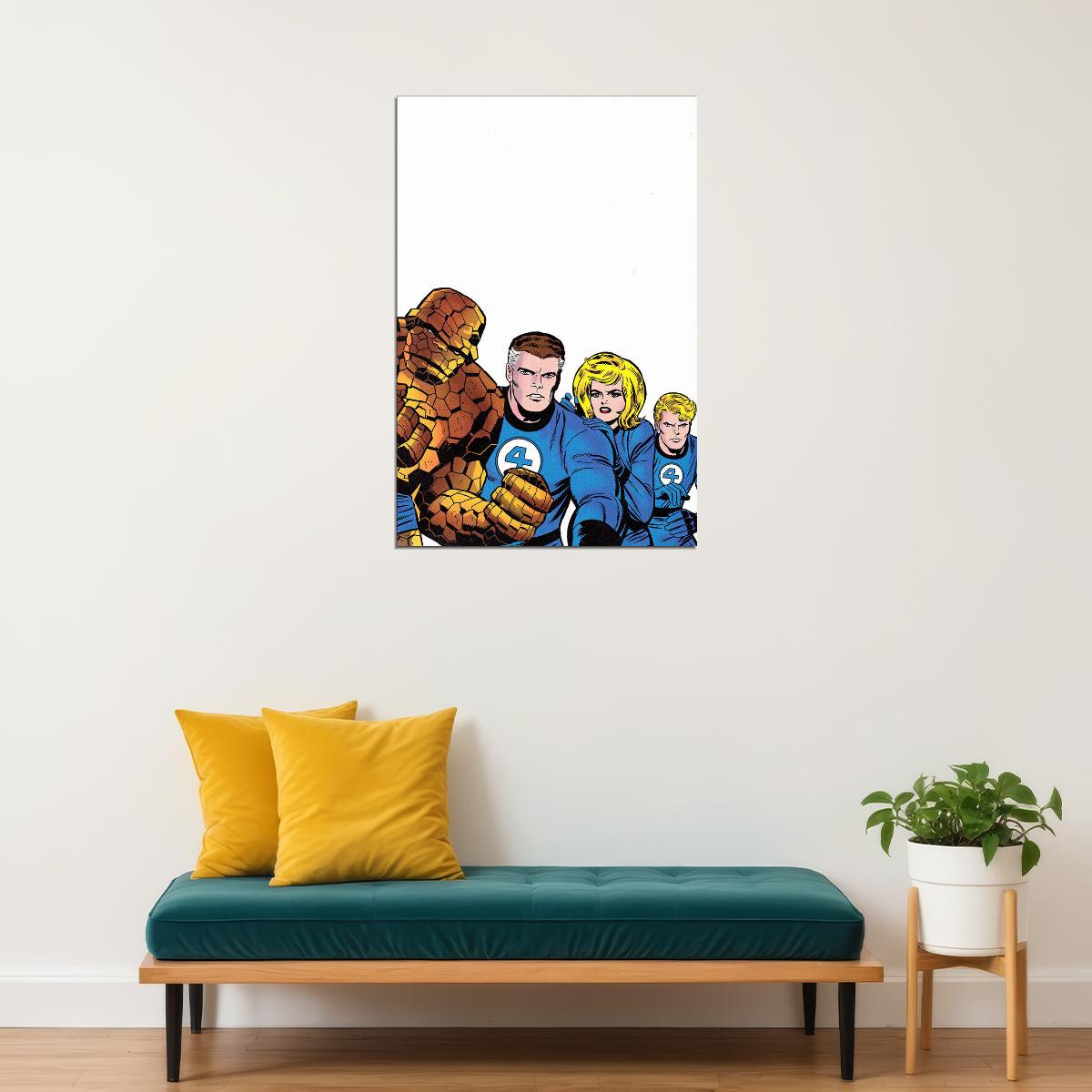 Fantastic Four Jack Kirby Comic Book Poster Wall Art Print Home Wall Decor - xonomax