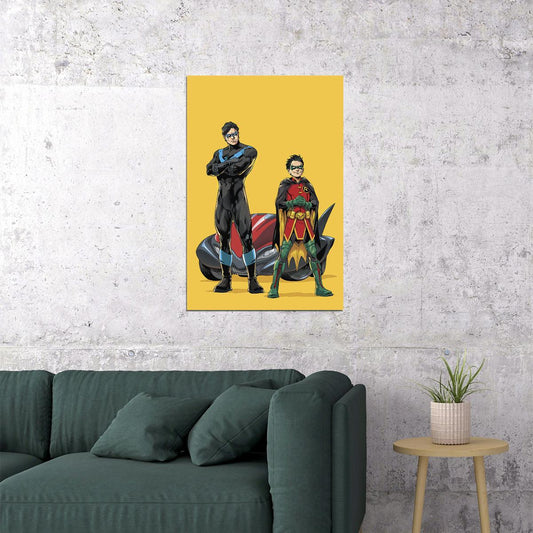Nightwing And Robin Rebirth Poster Wall Art Print Home Wall Decor - xonomax