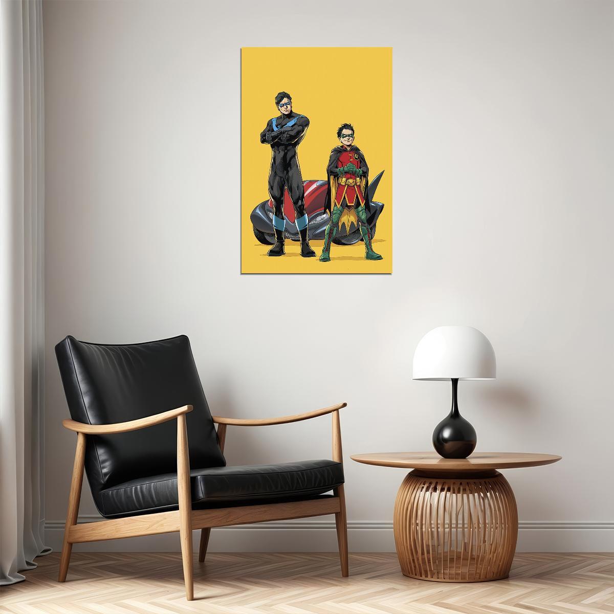 Nightwing And Robin Rebirth Poster Wall Art Print Home Wall Decor - xonomax