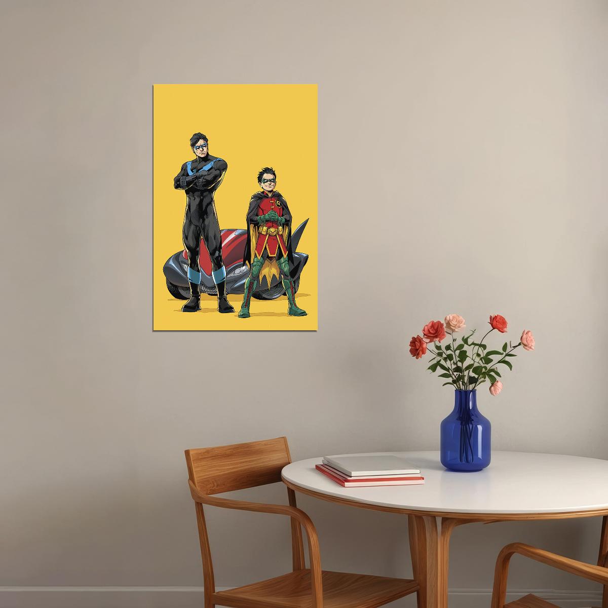 Nightwing And Robin Rebirth Poster Wall Art Print Home Wall Decor - xonomax