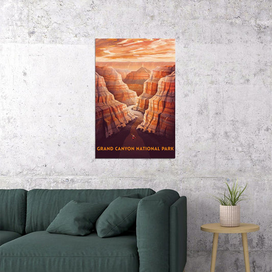 Grand Canyon Colorado River National Park Poster Wall Art Print Home Wall Decor - xonomax