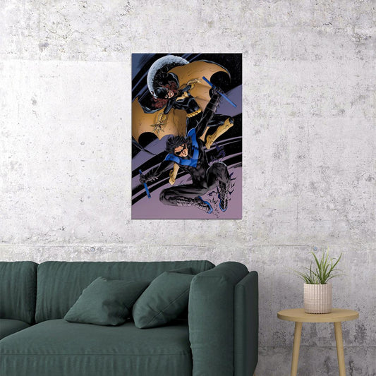 Batgirl And Nightwing Grappling Hook Poster Wall Art Print Home Wall Decor - xonomax