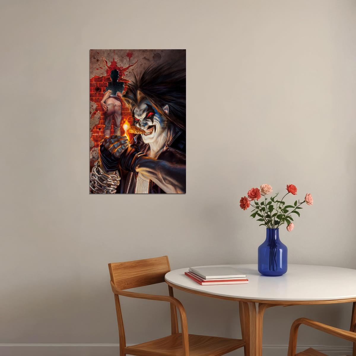Lobo Smoking A Cigar With Hook Poster Wall Art Print Home Wall Decor - xonomax