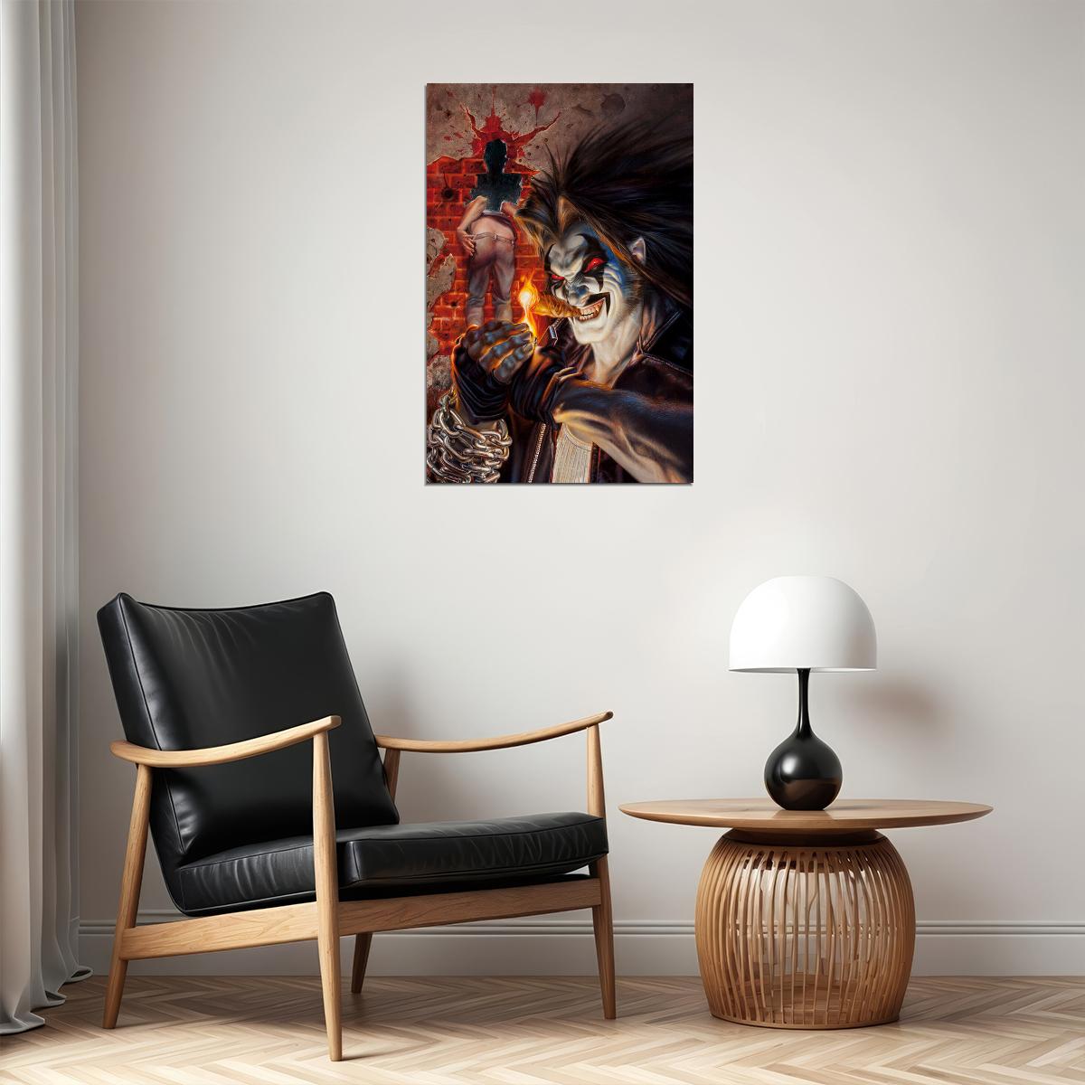 Lobo Smoking A Cigar With Hook Poster Wall Art Print Home Wall Decor - xonomax