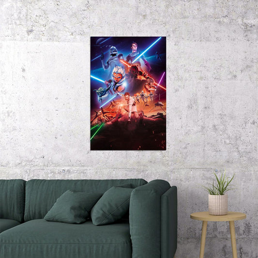 Star Wars The Clone Wars Movie George Lucas Poster Wall Art Print Home Wall Decor - xonomax