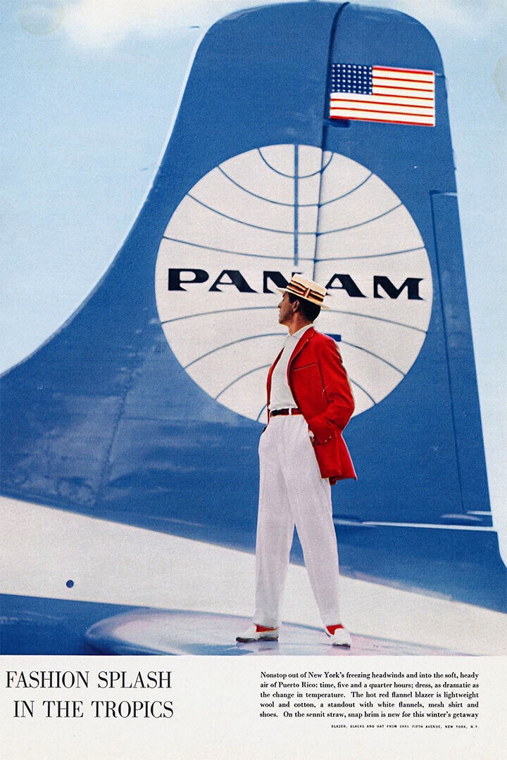 Poster - Pan American Airlines Vintage Travel Poster Wall Art
