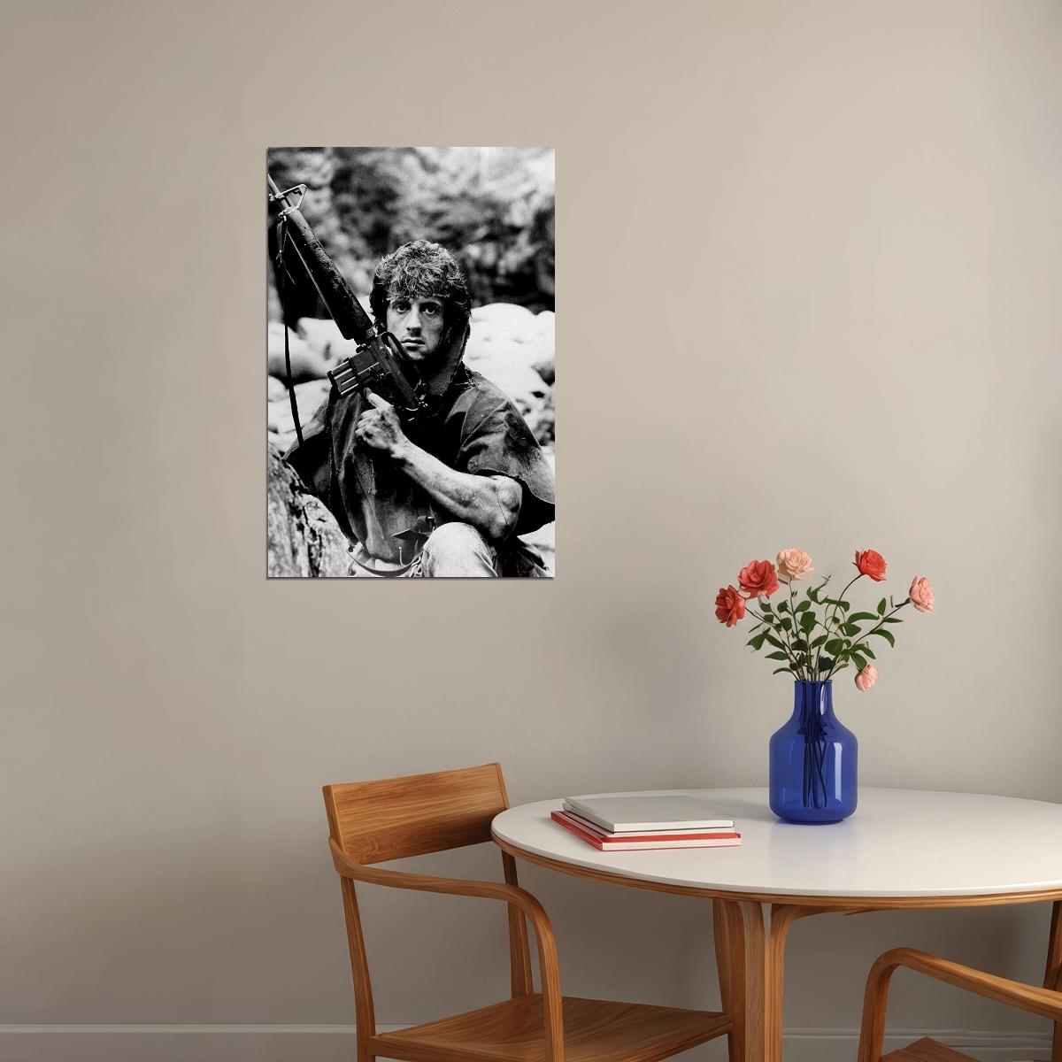 Rambo Soldier Action Movie Poster Wall Art Print Home Wall Decor - xonomax