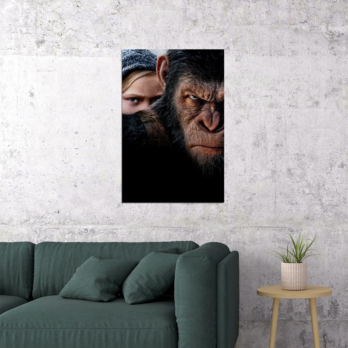 War For The Planet Of Apes Movie Poster Wall Art Print Home Wall Decor