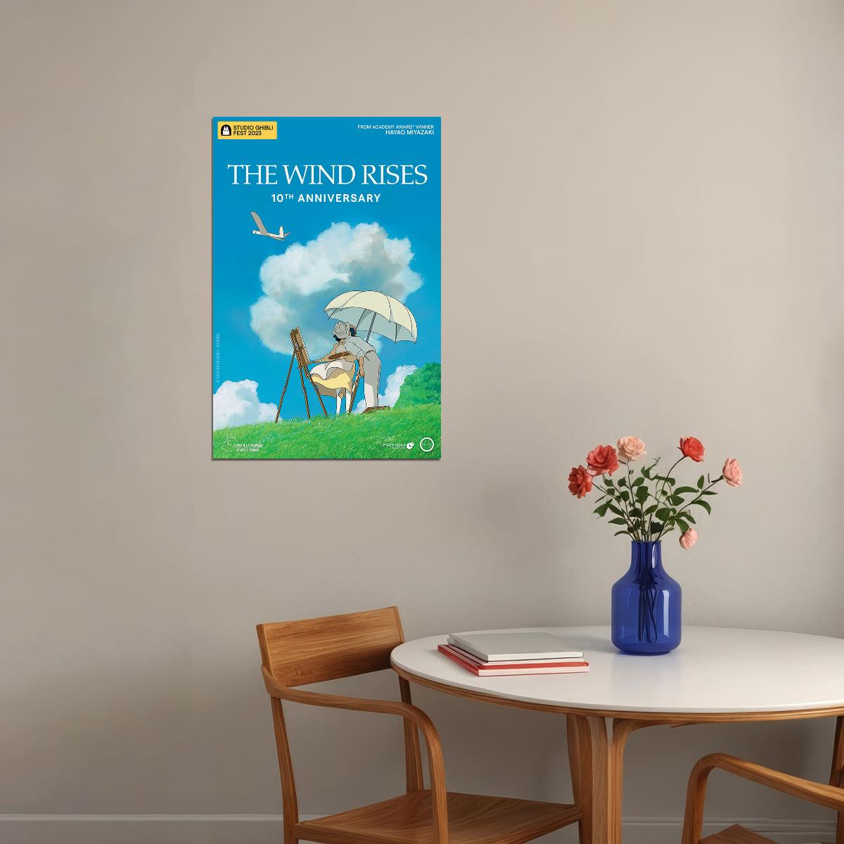 The Wind Rises Biography Drama Anime Film Movie Poster Wall Art Print Home Wall Decor - xonomax