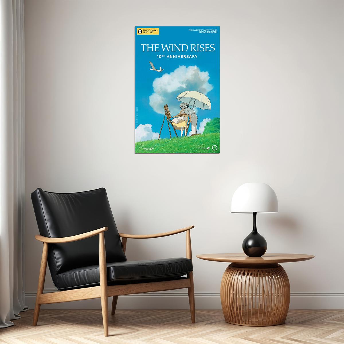 The Wind Rises Biography Drama Anime Film Movie Poster Wall Art Print Home Wall Decor - xonomax