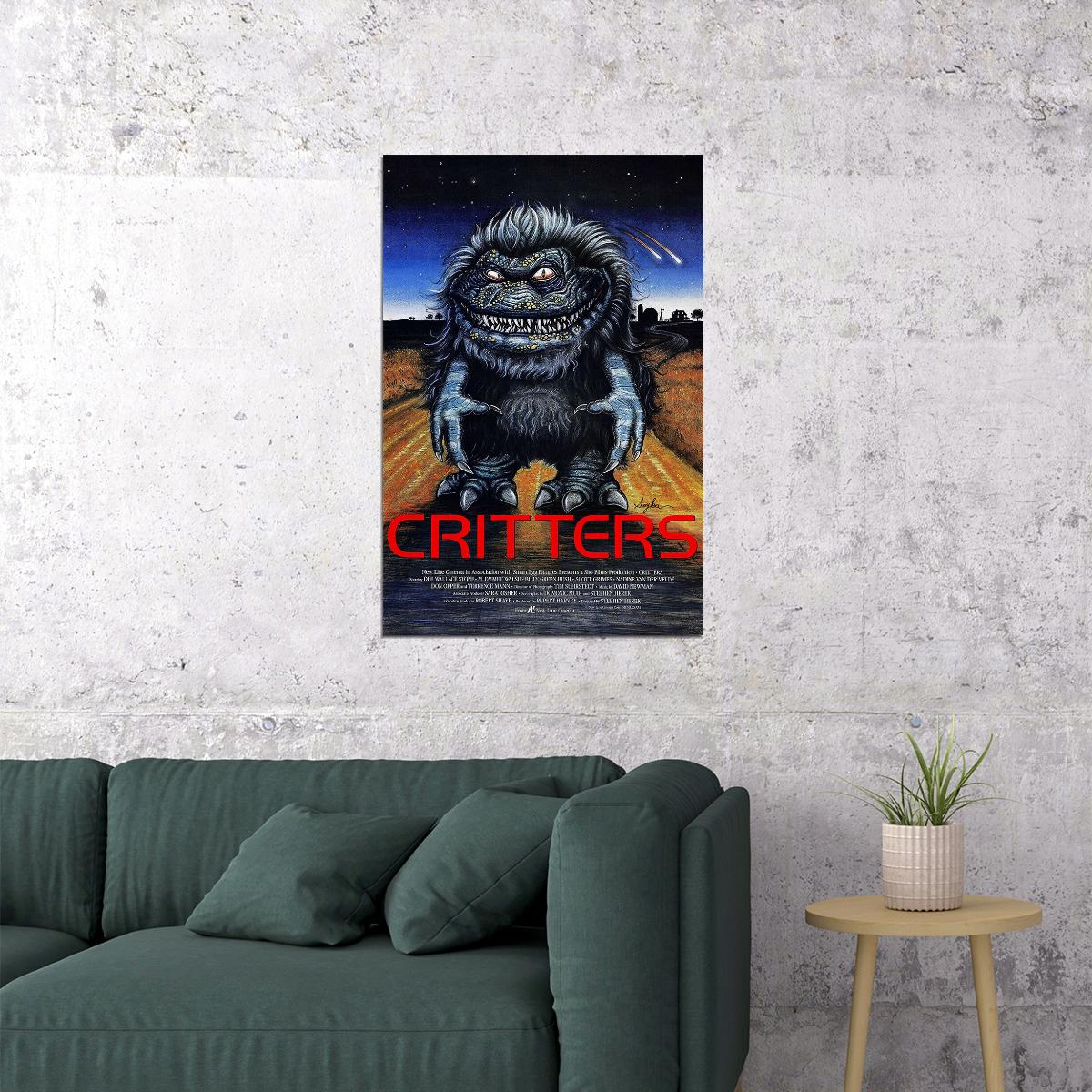 Critters 1986 Thriller Movie Cinema Film Movie Poster Wall Art Print Home Wall Decor