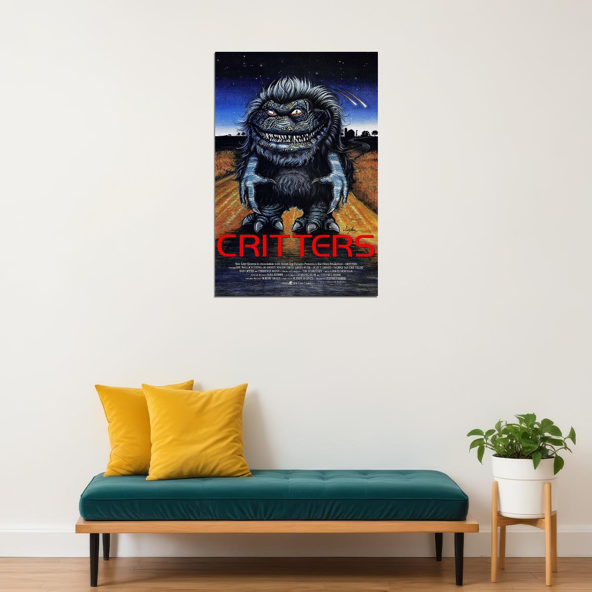 Critters 1986 Thriller Movie Cinema Film Movie Poster Wall Art Print Home Wall Decor