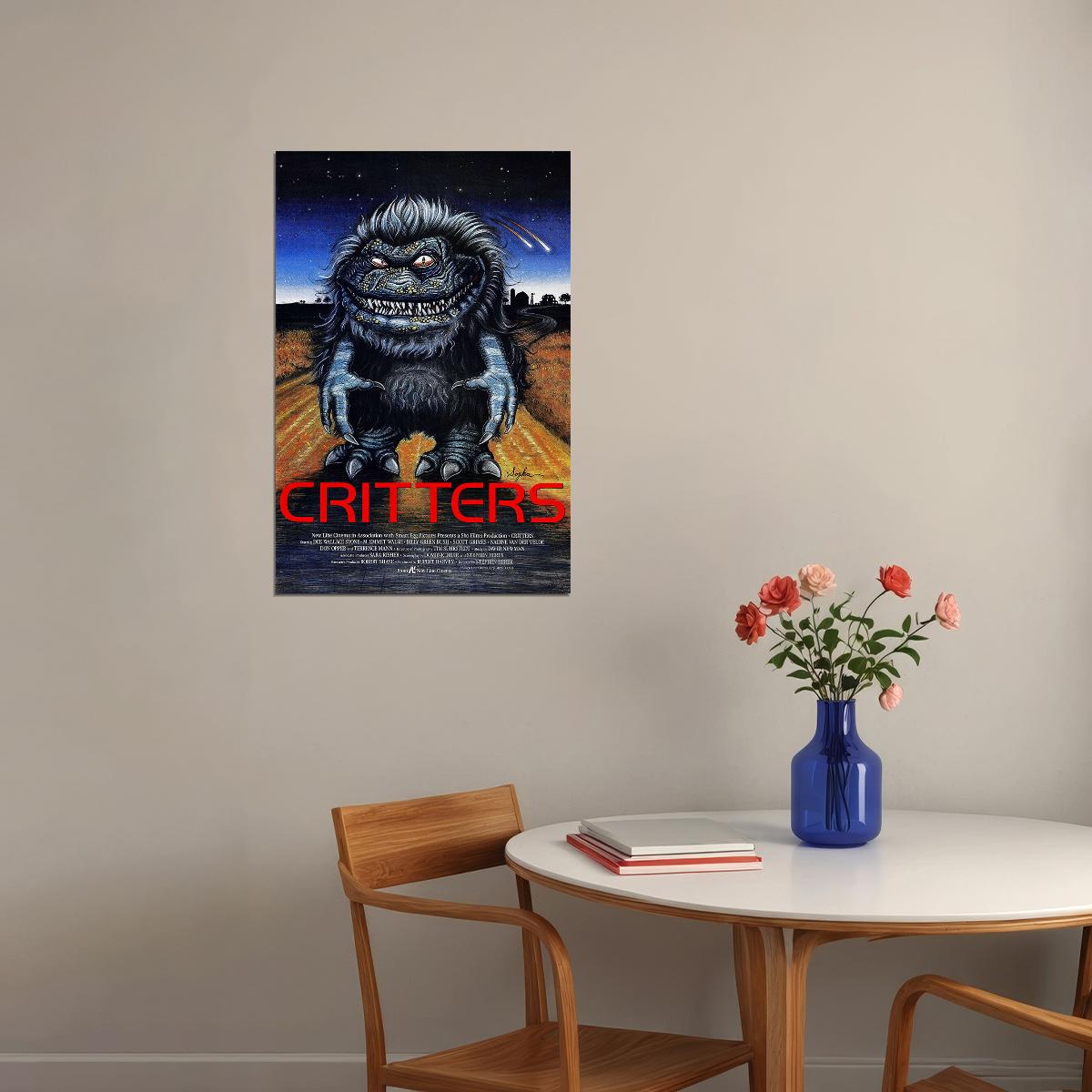 Critters 1986 Thriller Movie Cinema Film Movie Poster Wall Art Print Home Wall Decor