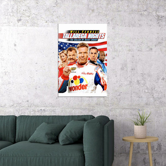 Talladega Nights Comedy Sports Cinema Film Movie Poster Wall Art Print Home Wall Decor - xonomax