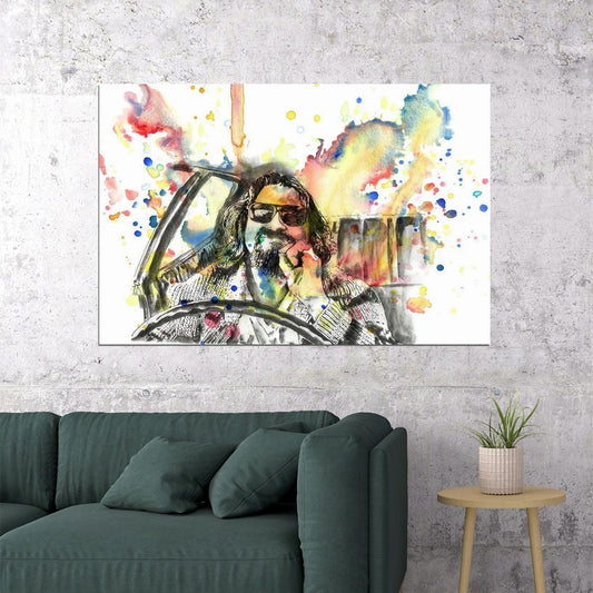 Big Lebowski Psychedelic The Dude Movie Poster Wall Art Print Home Wall Decor - xonomax