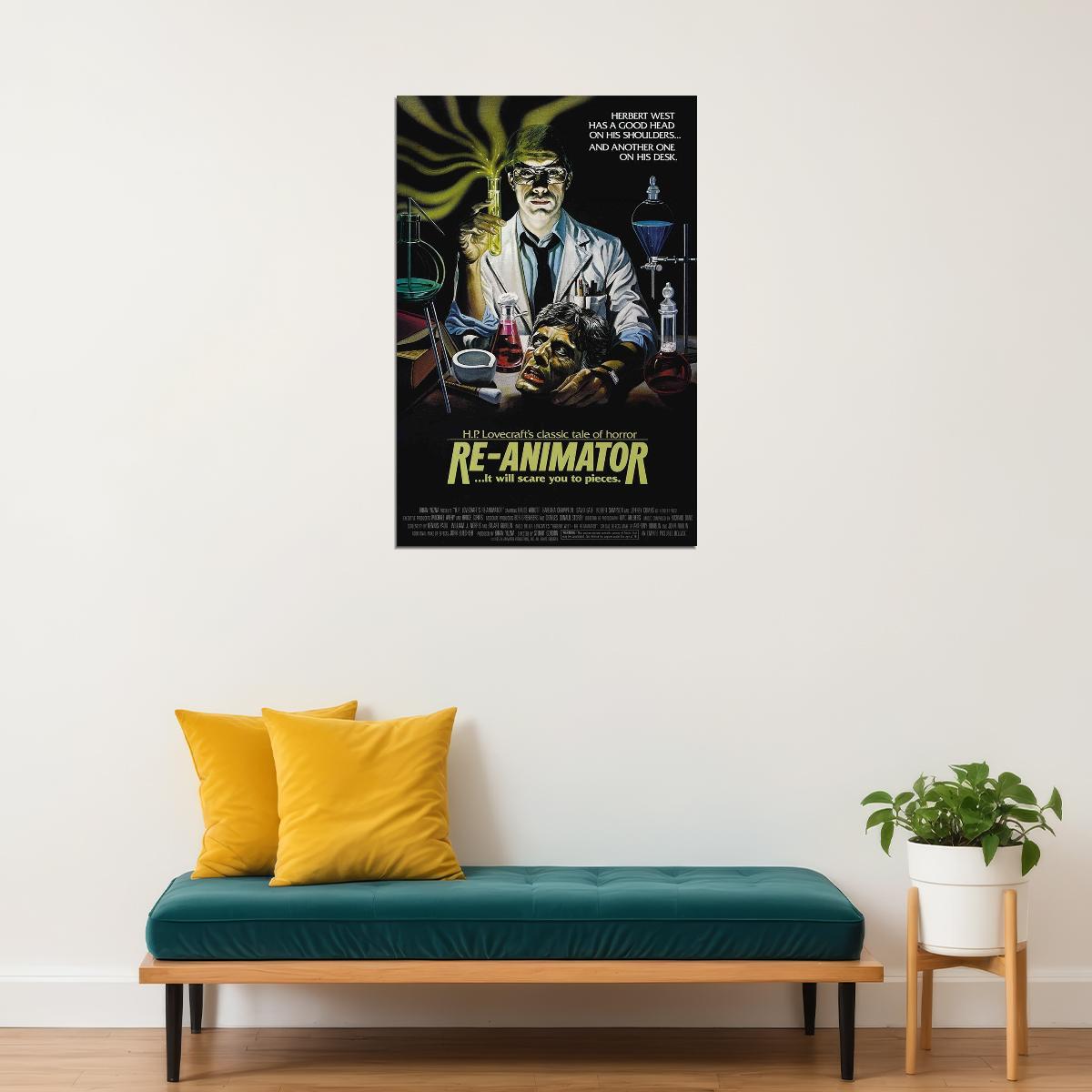 Re Animator Classic Horror Science Fiction Movie Poster Wall Art Print Home Wall Decor - xonomax