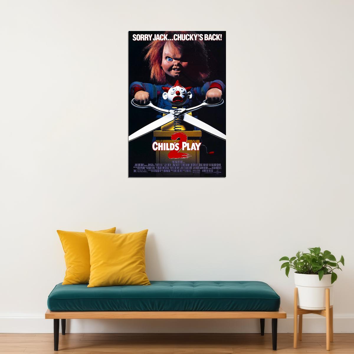 Childs Play Chucky 2 Movie Horror Crime Thriller Poster Wall Art Print Home Wall Decor - xonomax