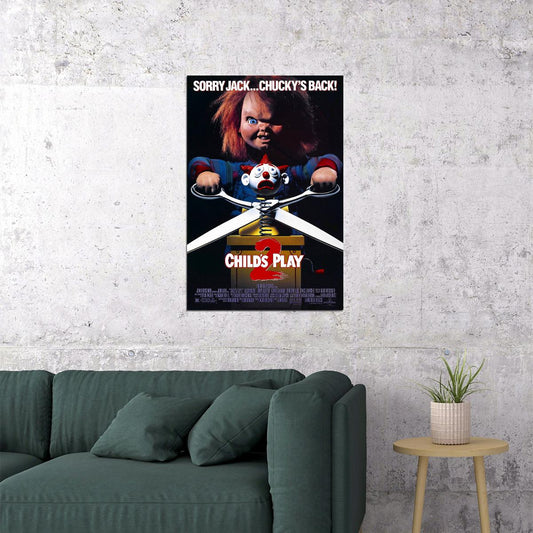 Childs Play Chucky 2 Movie Horror Crime Thriller Poster Wall Art Print Home Wall Decor - xonomax